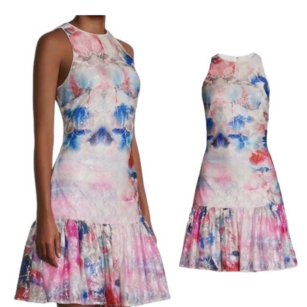 Nwt One33 Social Multicolor Sleeveless Mini Dress Size 4